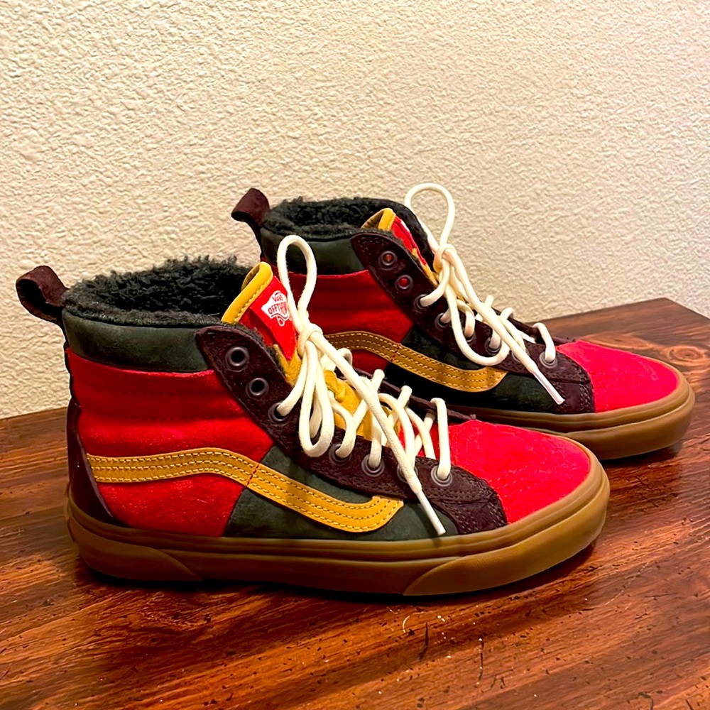 Colorful high top Vans